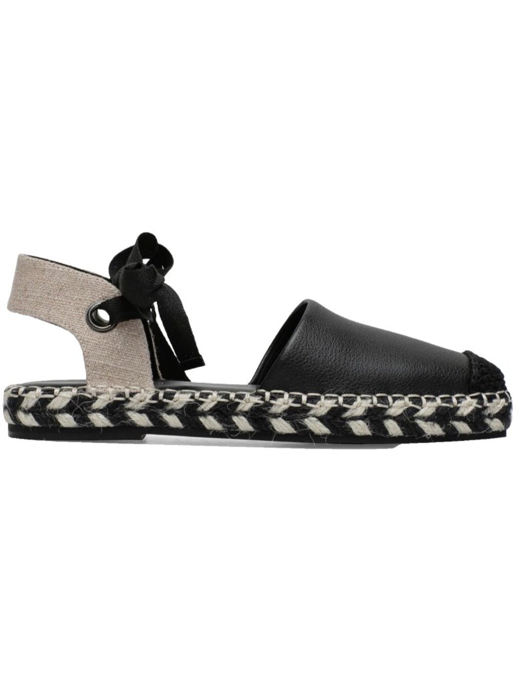 Linea Paolo Sol Womens 9M Black Leather Espadrille Sandals Boho Coastal NWT